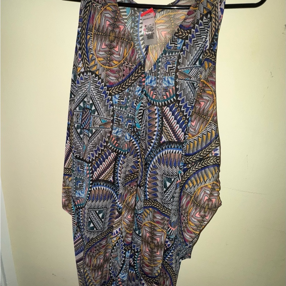 Joe Fresh Multicolor Geometric Sleeveless Top